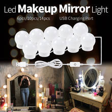CanLing LED 12V Makeup Mirror Light Bulb Hollywood Vanity Lights Stepless Dimmable Wall Lamp 6 10 14Bulbs Kit for Dressing Table 2024 - купить недорого