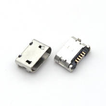 Conector hembra DIP para teléfono móvil, Conector Micro USB de 5 pines, 6,4mm, Mini USB, PCB, de soldadura, boca plana, 50 unids/lote 2024 - compra barato