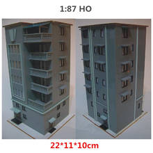 1:87 escala ho diy modelo de 7 andares bangalô modelo de mesa de areia c9 para presentes 2024 - compre barato