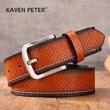 Cinturón de cuero Vintage para hombre, cinturón de diseño de serpiente, nuevo estilo, envío gratis 2024 - compra barato