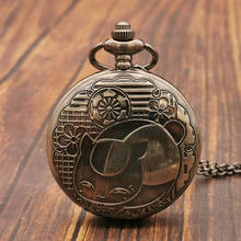 Relojes de cuarzo con colgante para hombre y mujer, pulsera con cadena de bolsillo, estilo Retro, con temática de Anime y película de bronce 2024 - compra barato