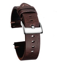 Hemsut Quick Release Leather Watch Bands Calf Handmade Vintage Brown Leather Watch Strap 18mm 20mm 22mm 2024 - buy cheap