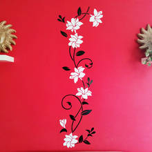 Lançamento adesivos de parede cristal acrílico flor rosa para sala de estar decoração de parede para quarto infantil arte decoração de casa 2024 - compre barato