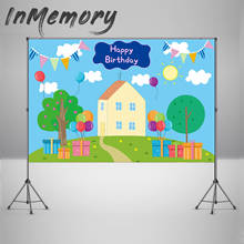 Cartoon Family Birthday Party Photography Studio Backdrop for Baby Shower Newborn Photo Booth Props Cake Table Banner 2024 - buy cheap