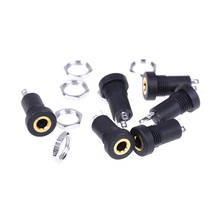 2Pcs 3.5MM Audio Jack Socket 3 Pole Black Stereo Solder Panel Mount With Nuts Connector Black 2024 - buy cheap