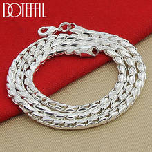 Dotefil-collar de serpiente de Plata de Ley 925, cadena de 4mm de plata de 20 pulgadas para mujeres, joyería de moda al por mayor 2024 - compra barato