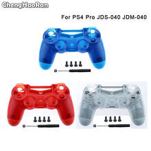 ChengHaoRan Clear Blue Red Housing Shell Faceplate Case For Playstation 4 Dualshock 4 PS4 Pro 4.0 V2 JDM 040 JDS-040 Controller 2024 - buy cheap