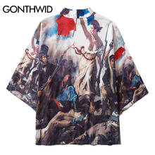 Gonthwid-casaco kimono the liberty guia, casaco masculino, jaqueta, roupa urbana, hip hop, aberto 2024 - compre barato