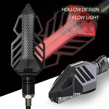 Universal LED Turn Signals for Motorcycle Arrow Amber Lamp Rear Flashing Signal Brake Lights Indicators For Honda Yamaha 12V 2024 - buy cheap