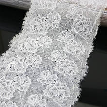 (3 meters) 23cm flower Stretch Lace Trims For Clothing Accessories Dress Sewing Applique Costume Lace Fabrics 2024 - buy cheap