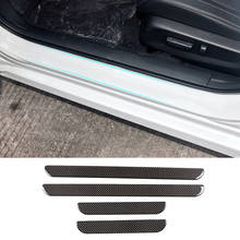 Car Interior Carbon Fiber Door Sill Protector Plate 3D Sticker Cover Trim Accessories For Honda Civic (FC/FK) 2016-2019   2024 - compre barato