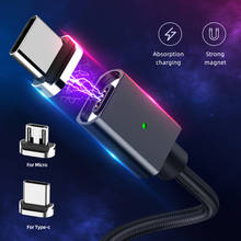 2 м Магнитный usb type-C кабель Micro USB кабель для быстрой передачи данных для Samusng S8 S9 Xiaomi huawei USB C Магнитный кабель для мобильного телефона 2024 - купить недорого
