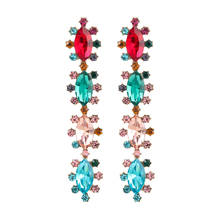 Brincos de cristal femininos com pingente de resina, 3 cores, joias femininas, acessórios de orelha maxi 2024 - compre barato