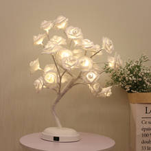 Romantic White Rose Flower Tree Lights Battery Powered & USB Night Lamp For Wedding Valentine's Day Party Garland Decorative 2024 - buy cheap