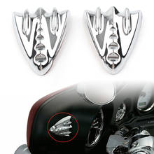 Хромированные внутренние обтекатели для мотоцикла, зеркальные блоки с крышкой для Harley Street Glide EFI FLHX 2006-2013, 1 пара 2024 - купить недорого
