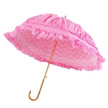 Homemade Japanese Soft Sister Lace Princess Lolita Court Loli Parasol Bride Umbrella Long Handle Umbrella Sun Umbrella 2024 - buy cheap