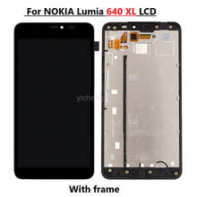 Для Nokia Lumia 640XL ЖК-дисплей сенсорный экран дигитайзер в сборе для Microsoft Lumia 640XL ЖК-дисплей для Nokia 640XL ЖК-дисплей с рамкой 2024 - купить недорого