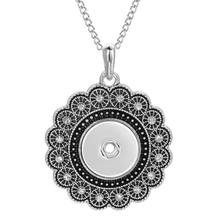 New Snap Necklace 18mm Snap Jewelry Vintage Round Crystal Snap Button Necklace DIY Snaps Pendants Necklaces 2024 - buy cheap