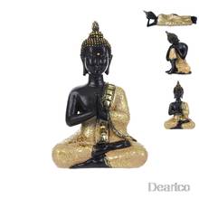 Deartco Buddha Statue Buddha Figurines Home Decor 5 Styles Resin Thailand India People Religious Buddhism Sculpture Hindu Black 2024 - buy cheap