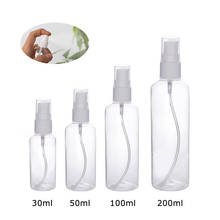 6/8pcs 30/50/100/200ml Spray Bottles for Alcohol Portable Transparent Plastic Bottles for Travel Household Cleaner Essential Oil 2024 - buy cheap