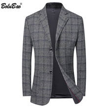 BOLUBAO Men Blazer Brand Street Style Spring New Men's Slim Fit Suit High Quality Lattice Korean Version Blazer Male 2024 - buy cheap