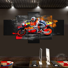 Pintura en lienzo sin marco para pared de motocross, imágenes para decoración de sala de estar, Campeonato Mundial de Superbike, pintura abstracta al óleo 2024 - compra barato