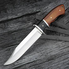 Нож для выживания на природе, охотничий нож с фиксированным клинком, походный нож из высокопрочной стали, японский ручной нож с зеркалом и футляром 2024 - купить недорого