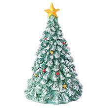 Decoración de Navidad, Mini árbol de resina Adorable, modelo de árbol de Navidad, ornamento de escritorio para decoración de Navidad 2024 - compra barato