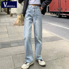 Vangull Vintage Blue High Waist Loose Jeans Women 2021 Spring Autumn Straight Wide Leg Pants Fashion Casual Washed Soft Trousers 2024 - buy cheap