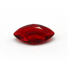 50 pçs/lote 1.5x3 8 8x16mm marquise corte solto pedra de vidro vermelho pedras preciosas sintéticas contas para jóias 2024 - compre barato