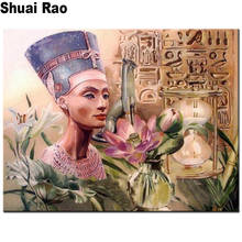 Mosaico de pedras para decoração da casa em 3d, faça você mesmo, decoração de parede, mosaico egípcio, rainha 2024 - compre barato