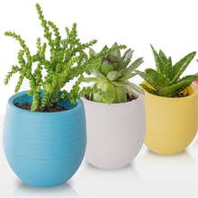 Solid Mini Colourful Plastic Round Plastic Plant Flower Small Pot Garden Home Office Decor Planter 2024 - buy cheap