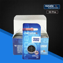 Renata-marca nueva 100% original de 3V CR2032 para coche, llave para el reloj, control remoto, juguete, botón de alto rendimiento, batería, pila de moneda, 50 Uds. 2024 - compra barato