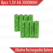 8pcs/lot New Brand AA rechargeable battery 3000mah 1.5V New Alkaline Rechargeable batery for led light toy mp3 Free shipping 2024 - buy cheap