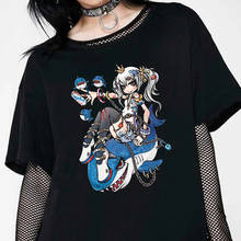 Camisetas de princesa delfín y2k para mujer, regalo de cumpleaños de manga corta, estética gótica, ropa holgada kawaii harajuku, camisetas de Anime 2024 - compra barato