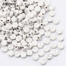 100/200/300/400/500PCS Acrylic Spaced Beads Round Random Letter Alphabet Beads For Jewelry Making DIY Handmade Charms Bracelet 2024 - buy cheap
