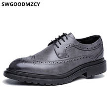 Brogue Shoes Men Office Coiffeur Evening Dress Men Italian Shoes For Men Shoes Leather Luxury Wedding Dress Chaussure Homme Buty 2024 - buy cheap