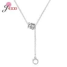 New Arrival AAAA Cubic Zircon Necklace Small Waist Necklace Real 925 Sterling Sliver For Women Jewelry Wedding Engagement Gift 2024 - buy cheap