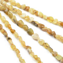 Miçangas de pedra natural irregular 4 ~ 8mm, opala amarela, espaçador de pedra solta para fazer jóias, pulseira diy, acessórios de colar 15" 2024 - compre barato