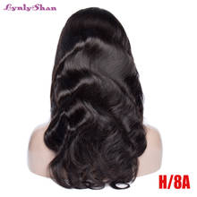Lynlyshan Body Wave Wigs Transparent Lace Front Wigs Human Hair  Brazilian 13*4 Lace Front Remy Hair 8-28 Inch 150% Density 2024 - buy cheap