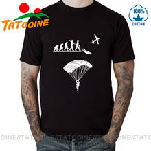 Tatooine Skydiving Evolution man T shirt Evolution of Skydiver men T-shirt Skydive Parachuting Lover Tee shirt Paraglider tshirt 2024 - compre barato