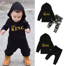 Toddler Kids Baby Boy Letter Hoodie T Shirt Tops+ Camo Pants Outfits Clothes Set Cute Cool Baby Boy Must-have Print Lette Set 2024 - buy cheap