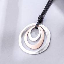 Long Necklace for Women Trendy Jewelry Chokers Multi Circle Pendant Accessory Goth necklaces & pendants Jewellery Suspension New 2024 - buy cheap