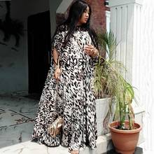 African Dresses For Women 2020 Dashiki Summer Plus Size Leopard Long Maxi Dress Traditional African Clothing Loose 2024 - buy cheap
