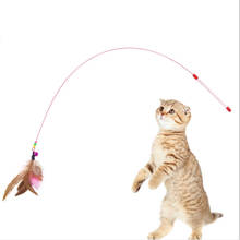 Hot Sale Pets Cat Feather Toys Plastic Kitten Interactive Stick Funny Cat Fishing Rod Game Wand Feather Stick Toy Pet Supplies 2024 - buy cheap