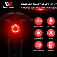 WEST BIKING Bike Smart Auto Brake Sensing Light IPx6 Waterproof LED Charging Cycling Taillight Accessories Bicycle Rear Light 2024 - buy cheap