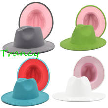 Шляпа Федора шляпа Лайм зеленая розовая Панама фетровая шляпа для женщин джазовая шляпа церковная шляпа Топ Кепка женские шляпы для мужчин ПА женская 2024 - купить недорого