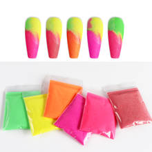 Блестящий сахарный порошок радуги 10 г Блестки для ногтей для маникюра дизайн конфеты хромовый пигмент ультратонкая пыль французский дизайн ногтей украшения 2024 - купить недорого