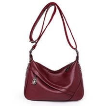 Women Leather Handbags Sac A Main Designer Crossbody Bags for Women Soft Messenger Bags High Quality Vintage Shoulder Bags New 2024 - buy cheap