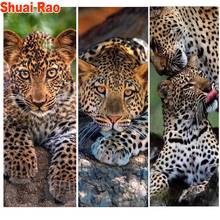 5d diy diamond painting Animal Leopard animal diy full square drill diamond embroidery stitch round DIY rhinestone home decor 2024 - buy cheap